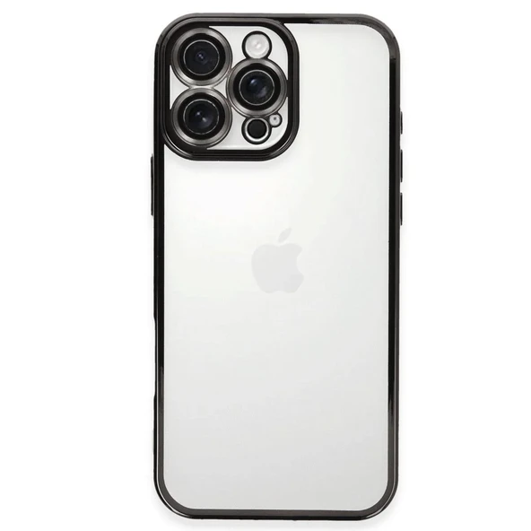 Apple İphone 16 Pro Kılıf Razer Lensli Silikon - Siyah ürün görseli 1