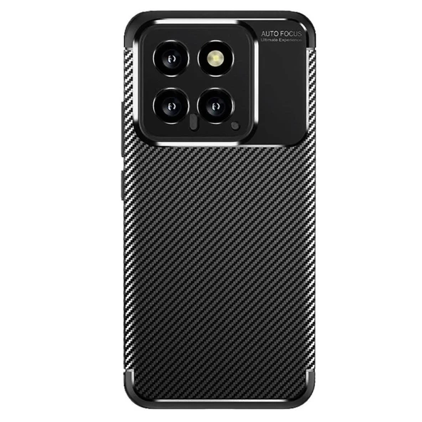 Xiaomi Mi 14t Kılıf Auto Focus Karbon Kapak - Siyah ürün görseli 1