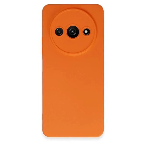 Xiaomi Redmi A3 4g Kılıf Nano İçi Kadife Silikon - Turuncu ürün görseli 1
