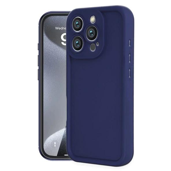 Apple İphone 16 Pro Kılıf Viera Silikon - Lacivert - Resim 2
