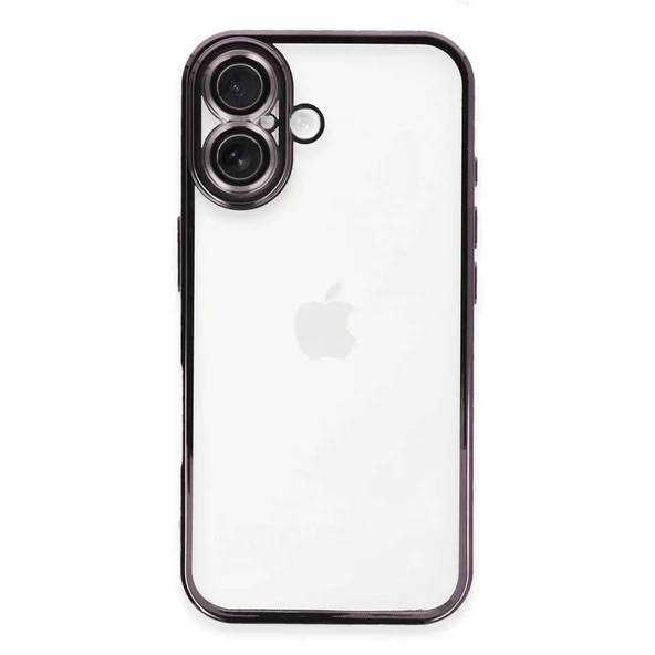 Apple İphone 16 Plus Kılıf Razer Lensli Silikon - Mor - Resim 6