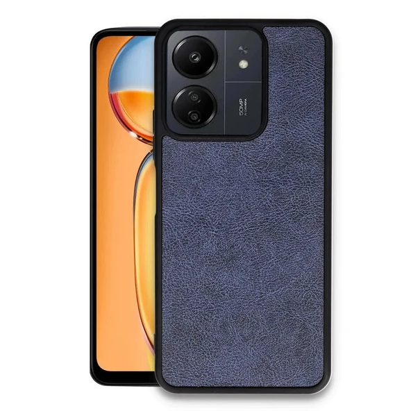 Xiaomi Redmi 13c Kılıf Aras Deri Kapak - Lacivert ürün görseli 1