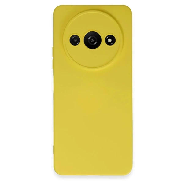 Xiaomi Redmi A3 4g Kılıf Nano İçi Kadife Silikon - Sarı ürün görseli 1