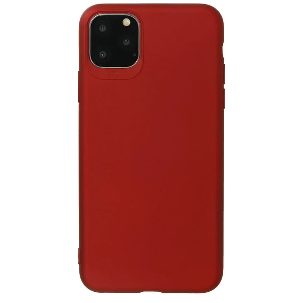 Apple İphone 11 Pro Max Kılıf First Silikon - Bordo - Resim 7