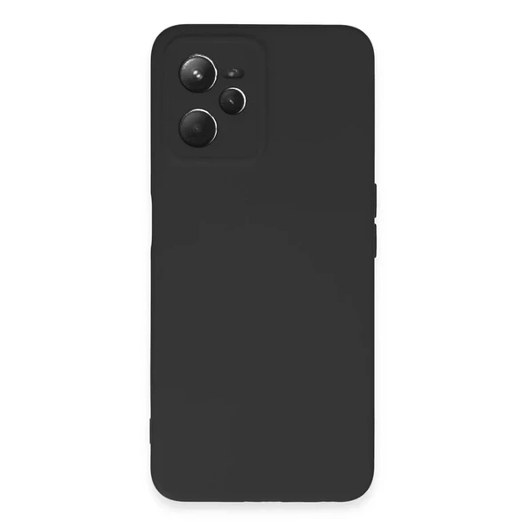 Realme C35 Kılıf Nano İçi Kadife Silikon - Siyah ürün görseli 1
