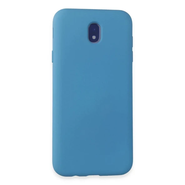 Samsung Galaxy J7 Pro / J730 Kılıf Nano İçi Kadife Silikon - Mavi ürün görseli 1