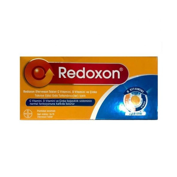 Redoxon Üçlü Etki C Vitamini D Vitamini Çinko Efervesan 30 Tablet ürün görseli 1