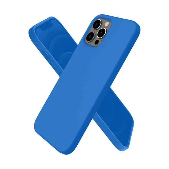 Apple İphone 12 Pro Max Kılıf First Silikon - Mavi ürün görseli 1