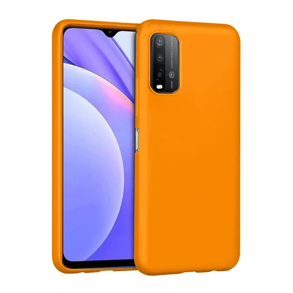 Xiaomi Redmi 9t Kılıf Nano İçi Kadife Silikon - Turuncu ürün görseli 1