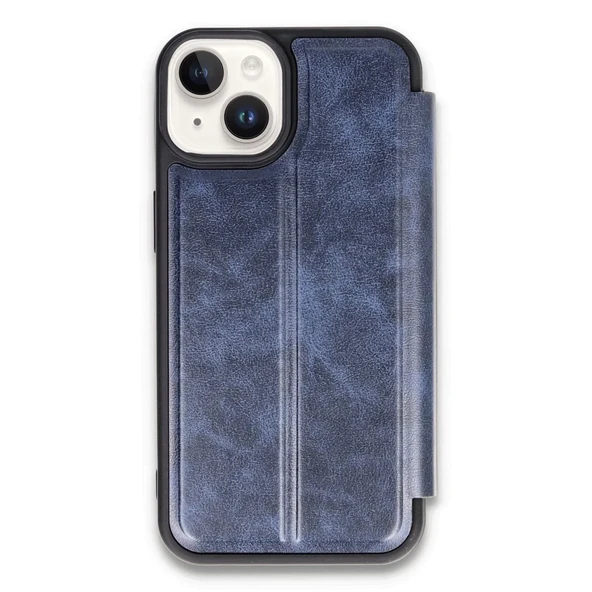 Apple İphone 14 Kılıf Flip Cover - Lacivert ürün görseli 1