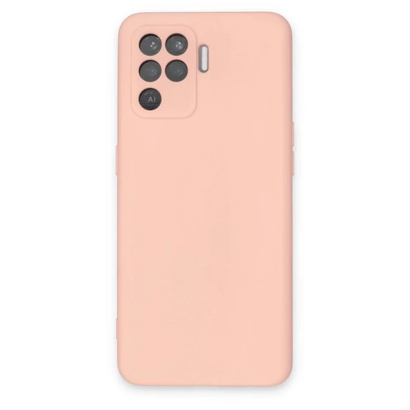 Oppo Reno 5 Lite Kılıf Nano İçi Kadife Silikon - Pudra ürün görseli 1