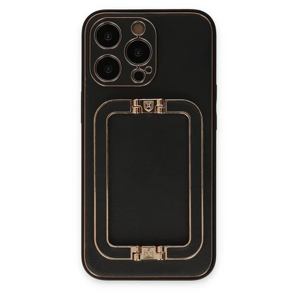 Apple İphone 13 Pro Max Kılıf Coco Elit Kapak - Siyah - Resim 5