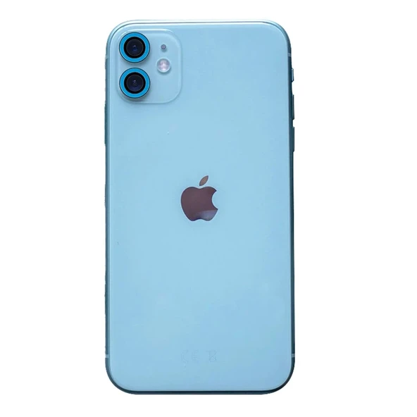 Apple İphone 11 Neon Fosforlu Kamera Lens - Mavi ürün görseli 1
