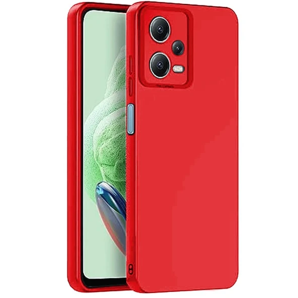 Xiaomi Redmi Note 12 Pro 5g Kılıf Nano İçi Kadife Silikon - Kırmızı ürün görseli 1