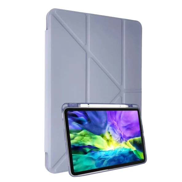 Apple İpad 2022 10.9 (10.nesil) Kılıf Kalemlikli Mars Tablet Kılıfı - Lila ürün görseli 1