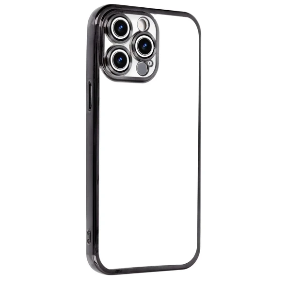 Apple İphone 15 Pro Max Razer Lensli Silikon - Siyah - Resim 3