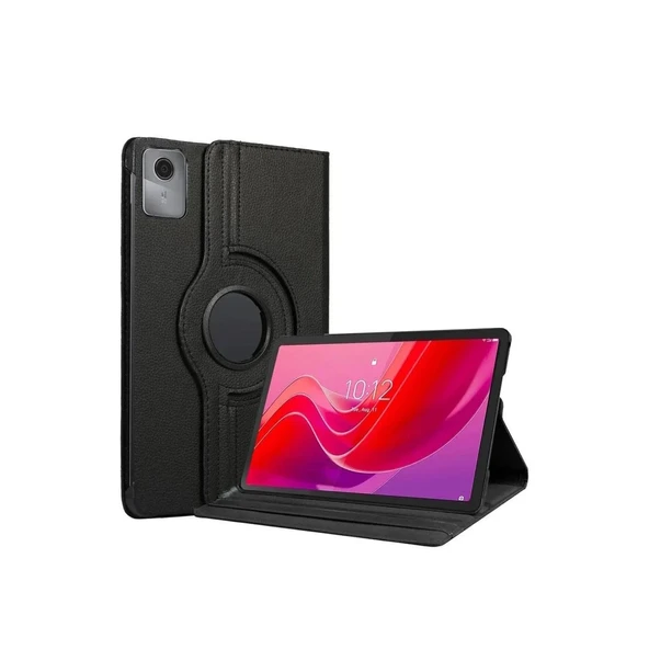 Lenovo Tab M11 Tb330fu 360 Tablet Deri Kılıf - Siyah ürün görseli 1
