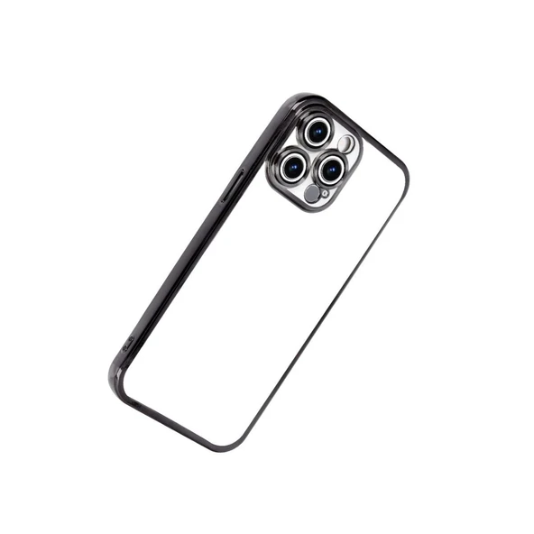 Apple İphone 15 Pro Max Razer Lensli Silikon - Siyah - Resim 8