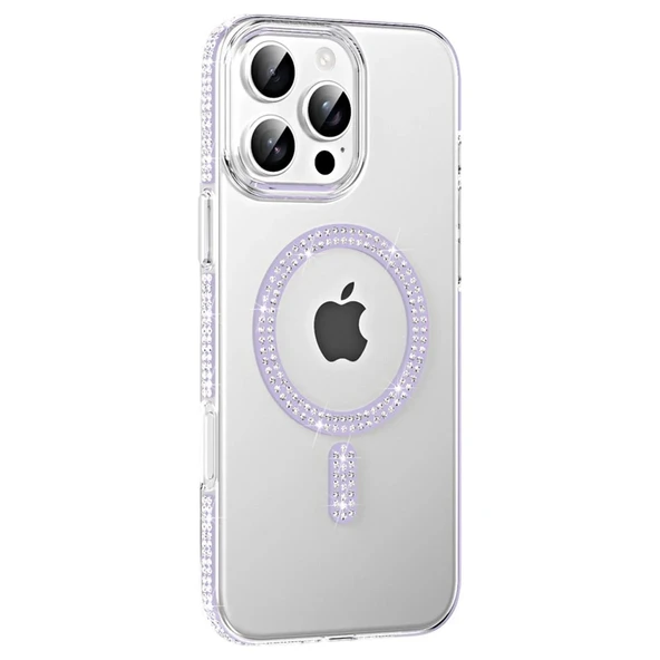 Joko Apple İphone 16 Pro Move Taşlı Magsafe Kapak - Lila ürün görseli 1