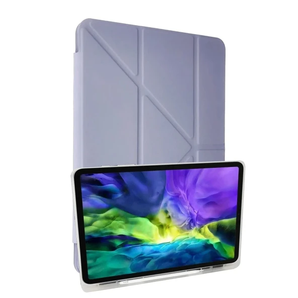 Apple İpad 10.2 (8.nesil) Kılıf Kalemlikli Mars Tablet Kılıfı - Lila ürün görseli 1