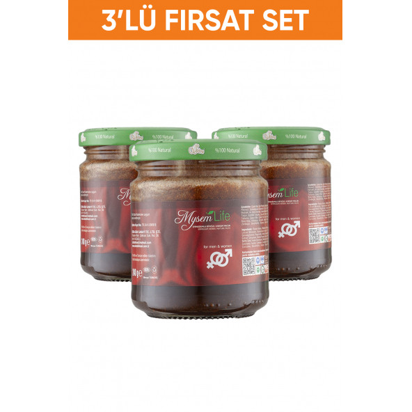 3 Adet Sidra Mysem Life 240 gr Macun (16 SERVİS) Unisex Orjinal ürün görseli 1