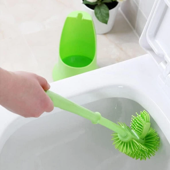 Ergonomik Silikon Tuvalet Fırçası ürün görseli 1