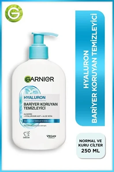 Garnier Hyaluronik Aloe Nemlendiren ve Yatıştıran Temizleyici 250 ML (Seramid + Beyaz Kil) ürün görseli 1