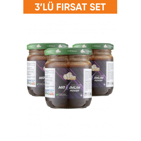 3 Adet Sidra Maximum Power 240 gr Macun (16 SERVİS) Unisex Orjinal ürün görseli 1