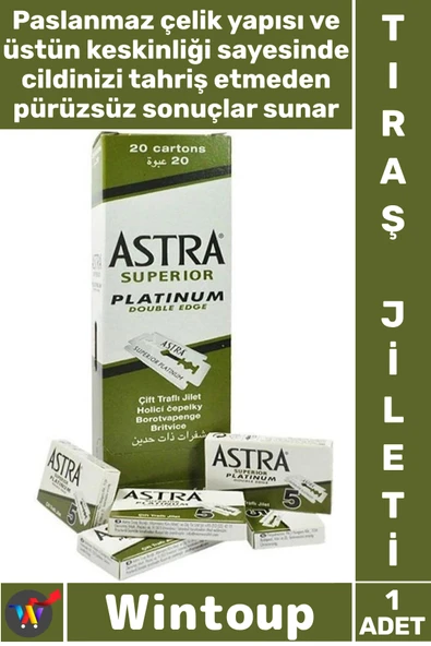 #Jilet Profesyonel Keskin Paslanmaz Çelik Berber Erkek Bakım Tıraş Bıçağı Yeşil Jilet 20'li Paket ürün görseli 1