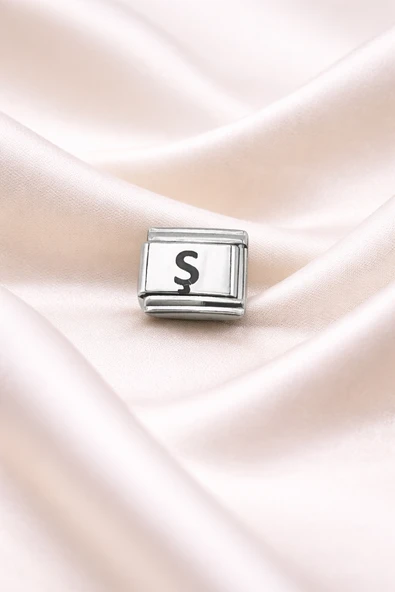Ş Harfli Charm | Paslanmaz Çelik Harf Charm | Kişiye Özel Bileklik Aksesuarı ürün görseli 1