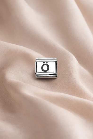 Harf Charm “Ö” – Çelik Bileklik Aksesuarı, Kişiye Özel Harf Modülü ürün görseli 1