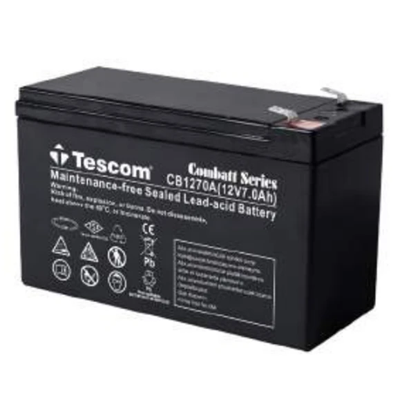 Tescom Combatt Cbl12-7E 12V 7Ah Tam Bakimsiz Kuru Akü ürün görseli 1