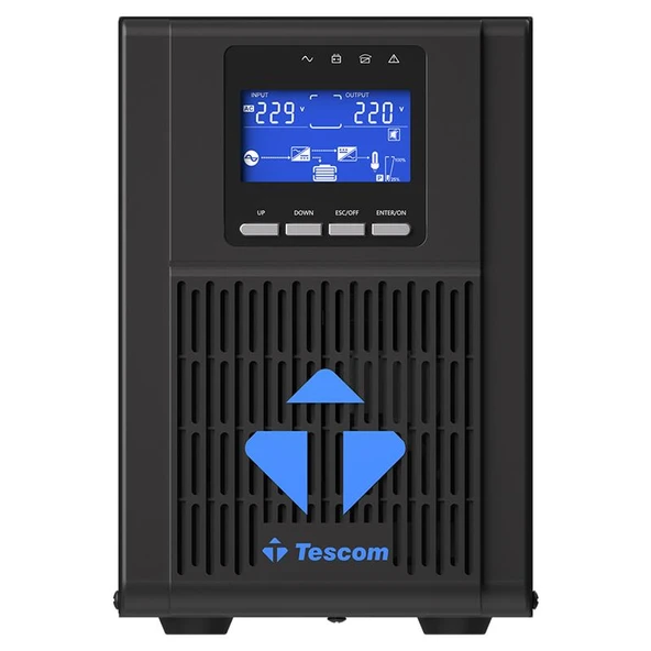 Tescom Neoline 1Kva 1F/1F (2X9Ah) 4/8Dk Lcd Online Ups - Resim 2