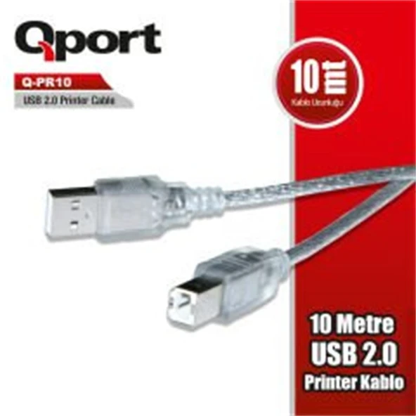 Qport Q-Pr10 Usb 2.0 10M Yazici Kablosu ürün görseli 1