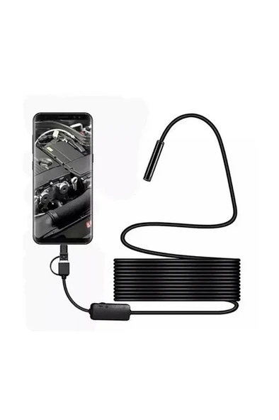 Vtn-02 Endoskop Yılan Video Kamera Led li 2 Metre 7 Mm Sert Kablo Su Geçirmez ürün görseli 1