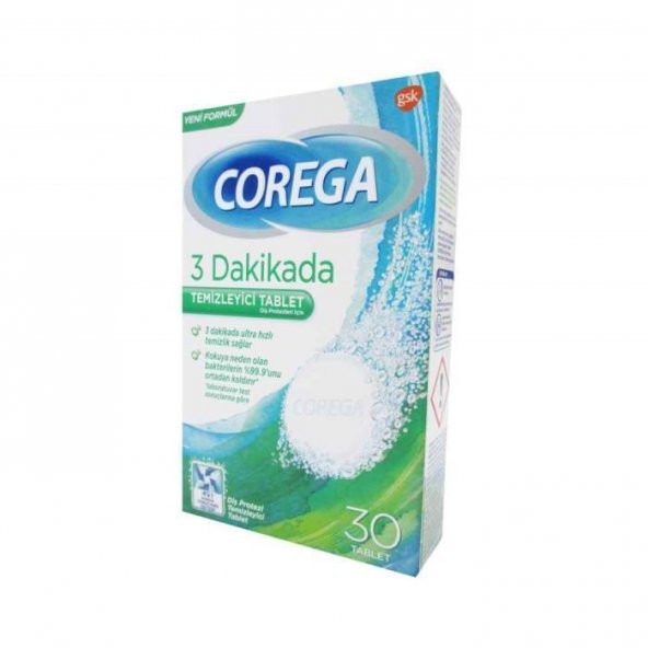 Corega Diş Protezi Temizleyici 30 Tablet ürün görseli 1