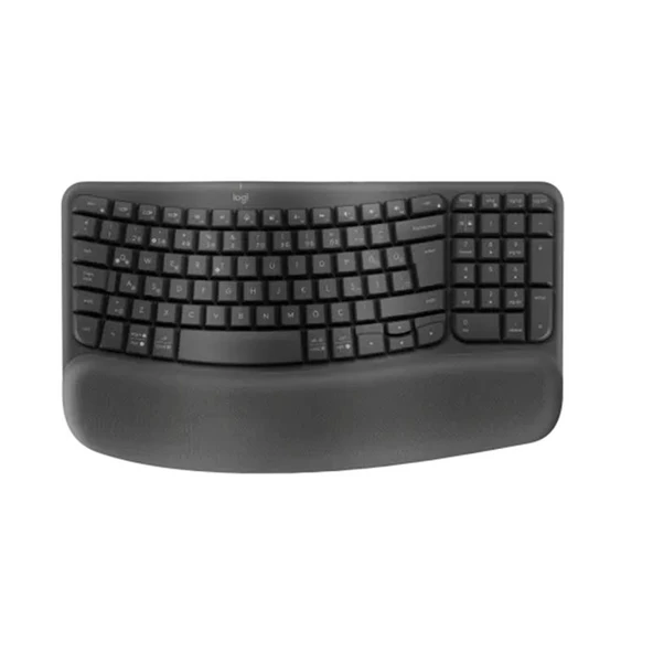 Wave Keys Kablosuz Ergonomi̇k Klavye Gri̇ 920-012311 ürün görseli 1