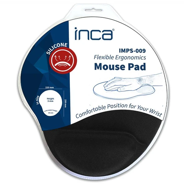 Inca Imps-009 Bilek Destekli Silikon Mouse Pad - Resim 3