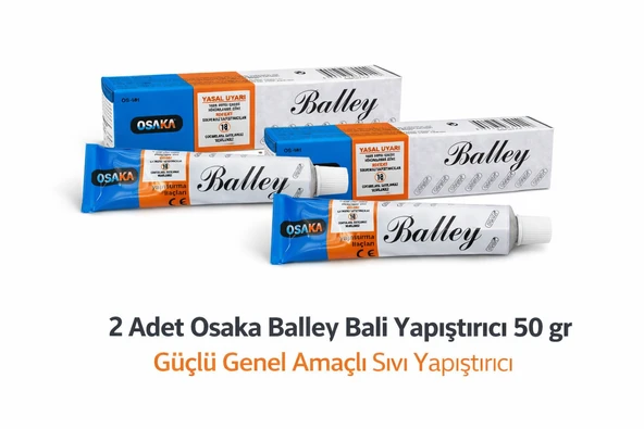 Osaka Balley Bali Yapıştırıcı 50 Gr X 2 Adet Güçlü Genel Amaçlı Sıvı Yapıştırıcı ürün görseli 1
