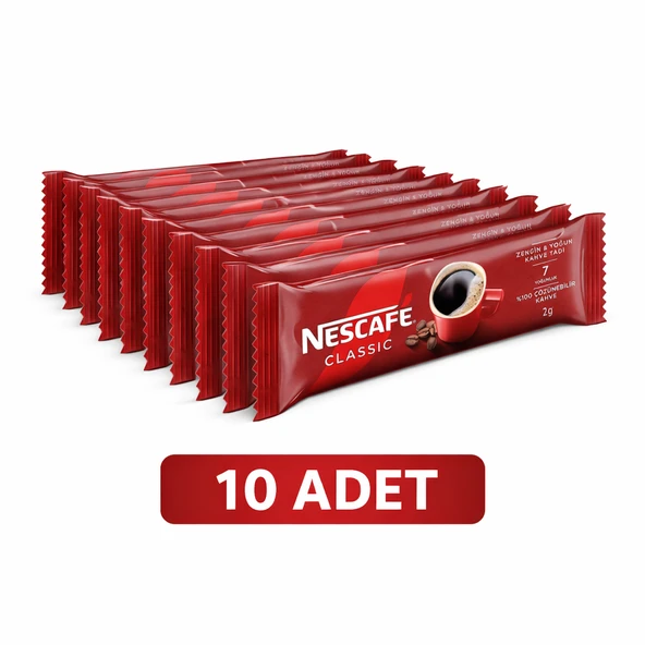 Kahve 2 Gr 10 Adet Tek İçimlik Stick Çözünebilir Granül Kahve Paket ürün görseli 1