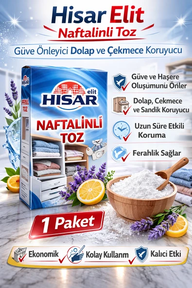 Hisar Elit Naftalinli Toz Güve Önleyici Dolap Çekmece Koruyucu 1 Adet ürün görseli 1