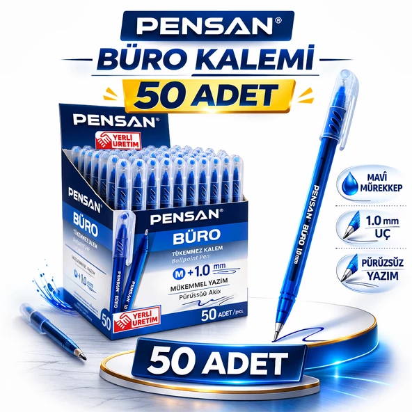 Pensan Büro Tükenmez Kalem 1.0 Mm 50 Adet ürün görseli 1