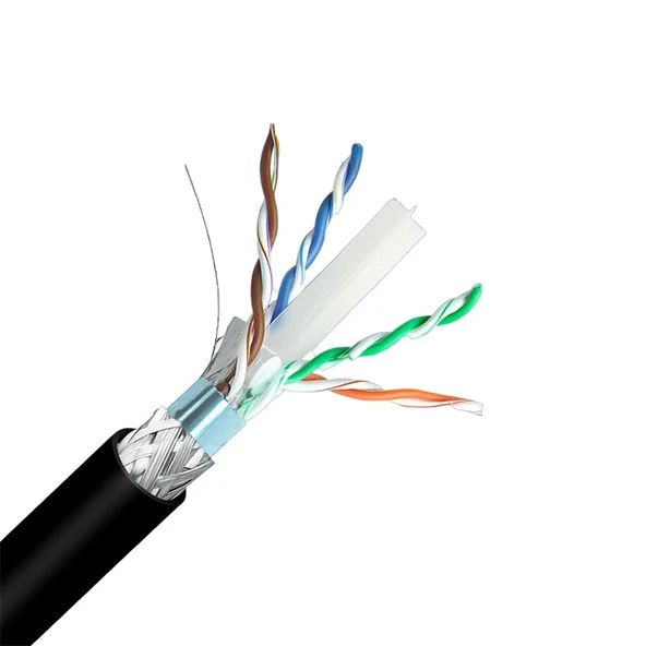 Inca Icat6-500Ag S/Ftp 23 Awg Lszh Cable 500 M Si̇yah ürün görseli 1