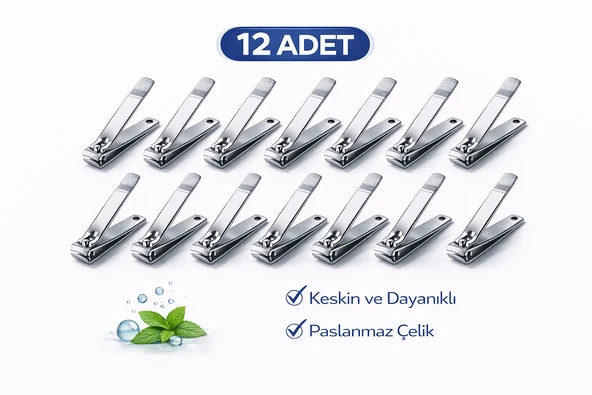 İma Büyük Boy Tırnak Makası Profesyonel Nail Clipper 12 Adet ürün görseli 1