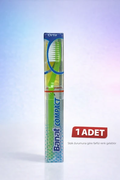 Banat Compact Kutulu Fırçası 1 Adet Orta Sert Koruyucu Kapaklı ürün görseli 1