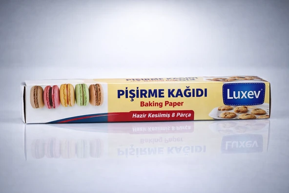 Luxev Pişirme Kağıdı Hazır Kesilmiş 8 Parça Yağlı Kağıt Fırın Kağıdı Baking Paper ürün görseli 1