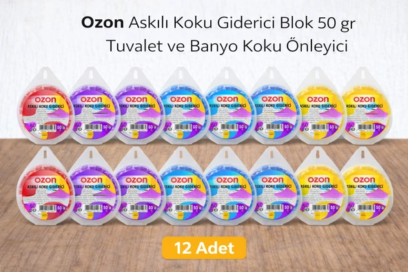 Ozon Askılı Koku Blok 50 Gr Tuvalet Banyo Koku Önleyici 12 Adet ürün görseli 1