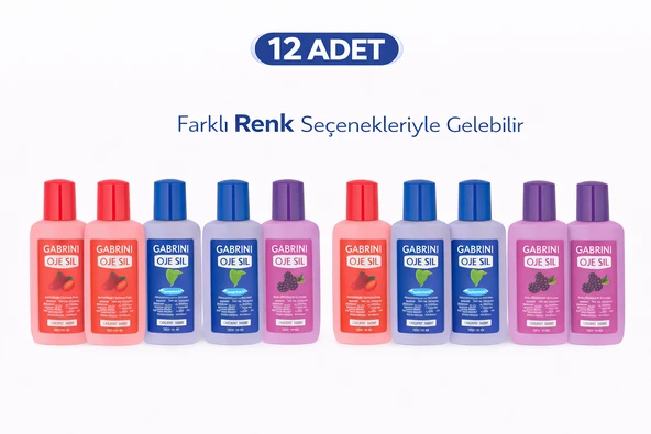 Gabrini Oje Sil Besleyici Aseton 125 Ml Oje Çıkarıcı 12 Adet ürün görseli 1