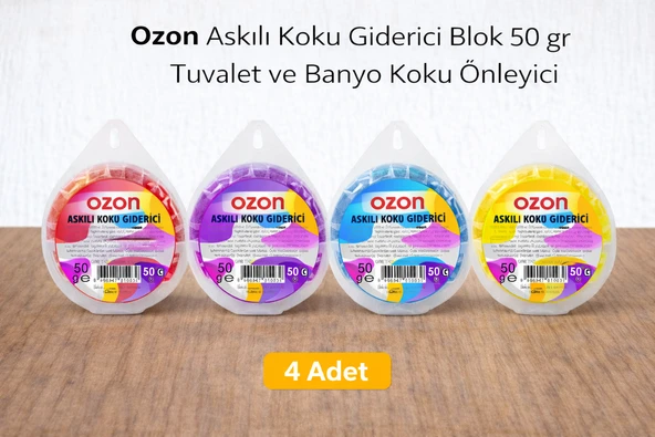 Ozon Askılı Koku Blok 50 Gr Tuvalet Banyo Koku Önleyici 4 Adet ürün görseli 1