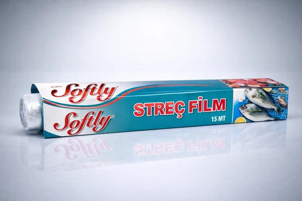 Softly Streç Film 15 Metre Gıda Streç Film Mutfak Streç Folyo Şeffaf Saklama Filmi 1 Adet ürün görseli 1